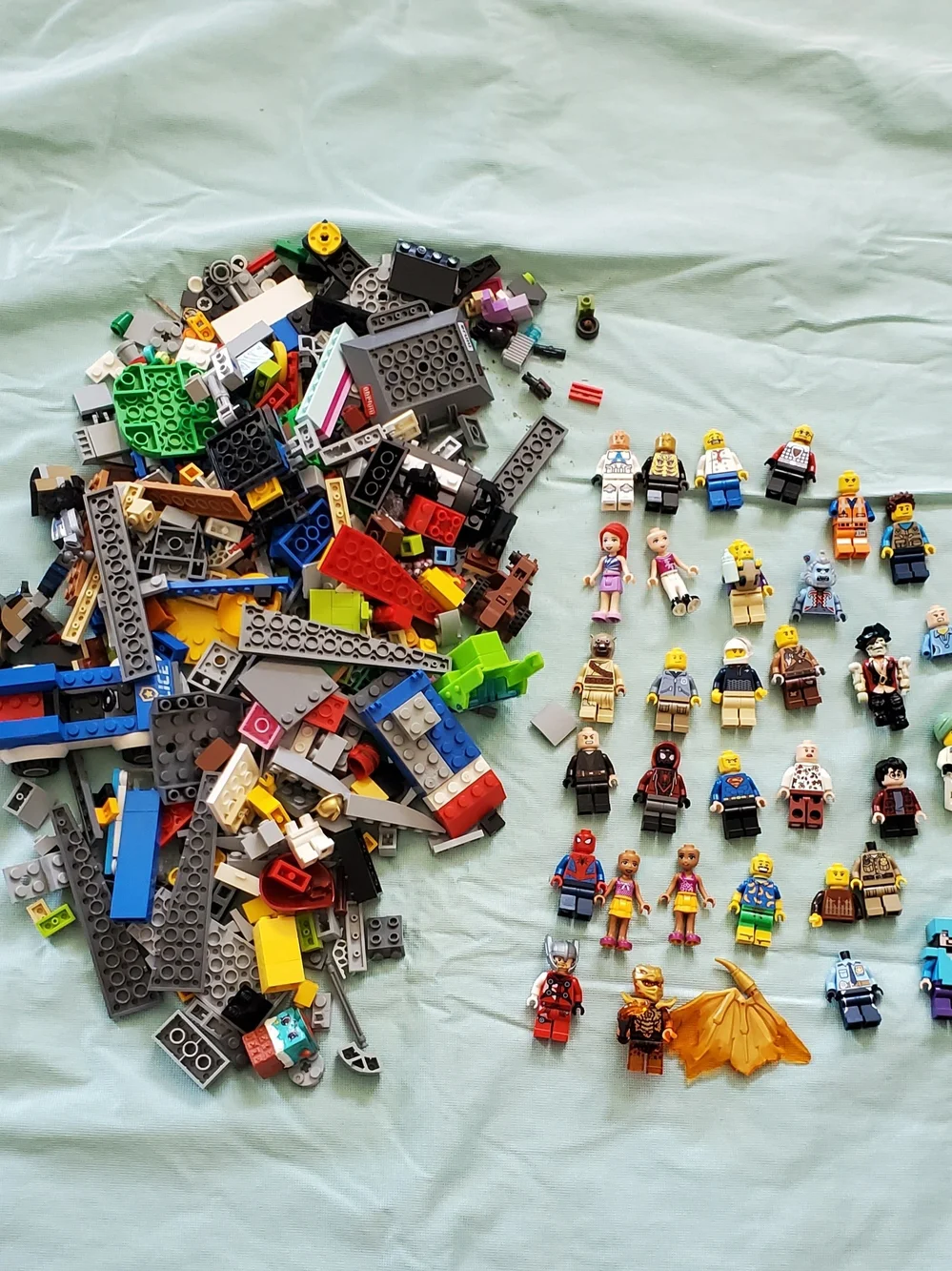 Lego Minifigure And Accessory Parts Lot